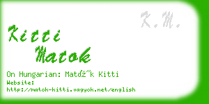 kitti matok business card